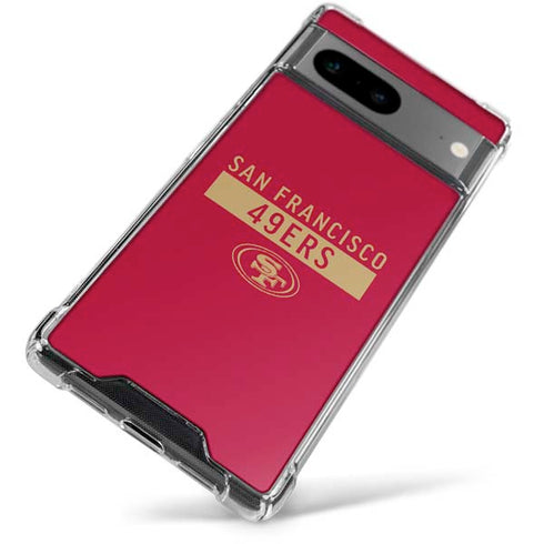 NFL San Francisco 49ers Red Performance Series Google Pixel 7a Clear Case